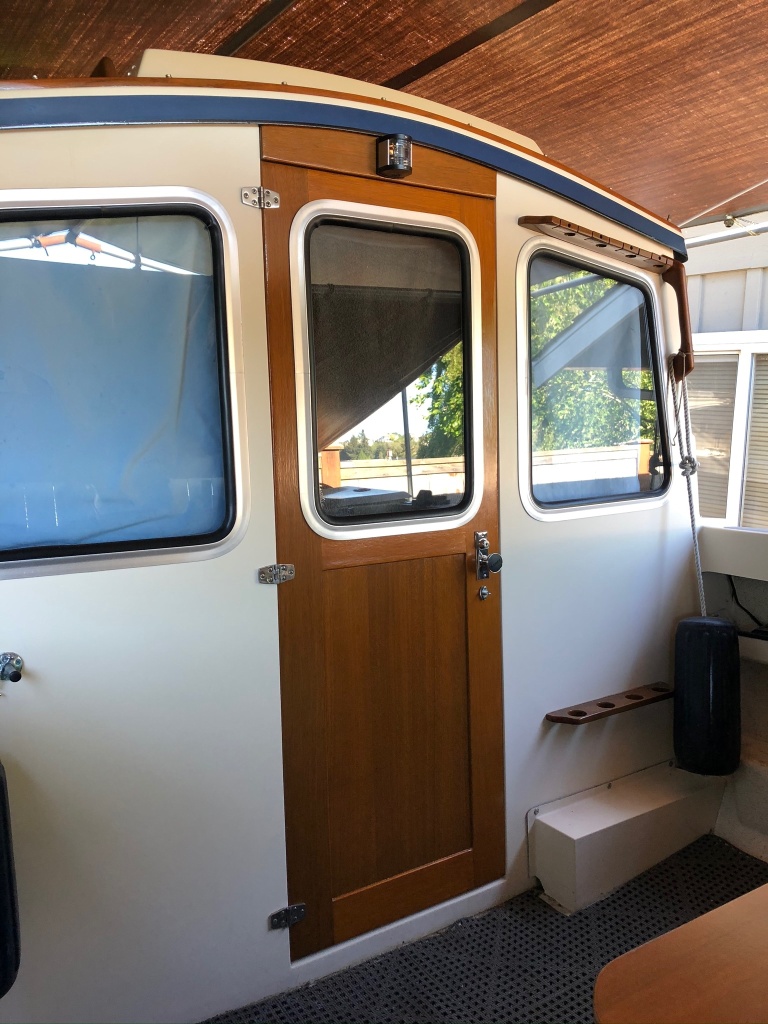 New DoorInstalled with matching header and new stern light