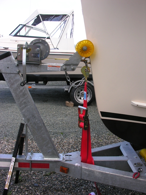 New hold down strap and revised winch arrangement