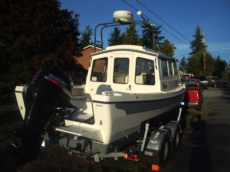 New light will be mounted under the radar to illuminate the cockpit.  Yep, thats a red Dodge hooked up to her!