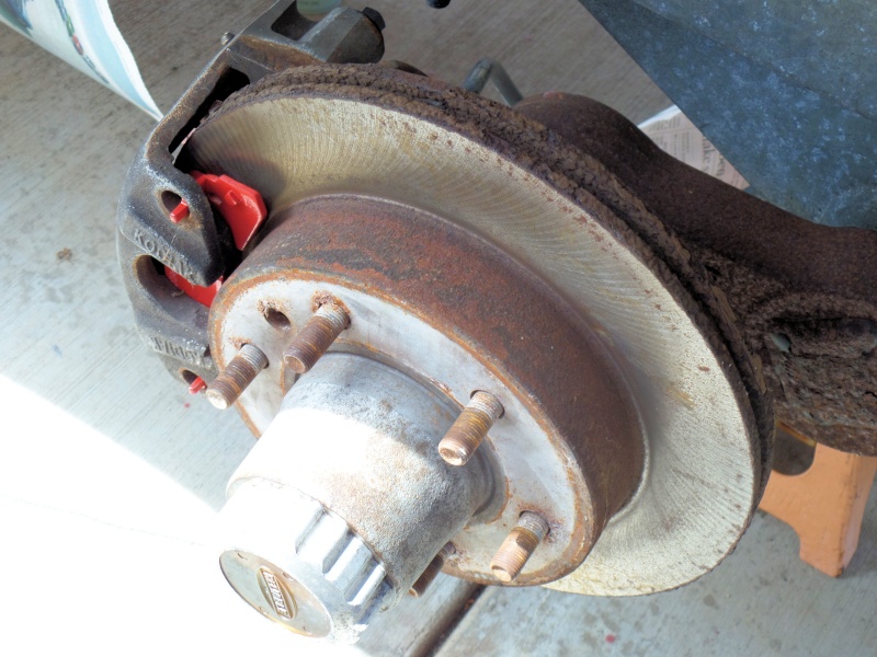 New pads, resurfaced rotors assembled