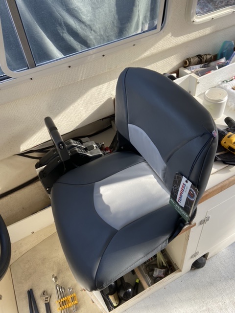 New seat, works well, the mount makes it slightly higher than ideal but it?s workable. I may try to engineer a way to drop it several inches but it?d be a fair size project.