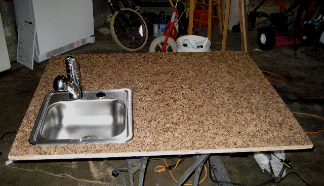 New Sink with Faucet Installed