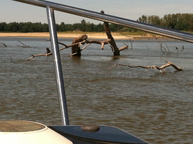 New unmapped channel at mouth of the Wabash.