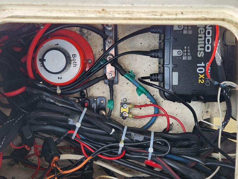 New Wiring. additional buss bar and charger
