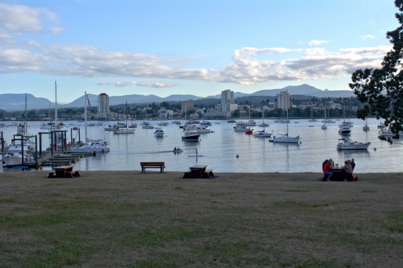 Newcastle Island harbor Sunday evening August 18th.. Nanaimo just across the way.