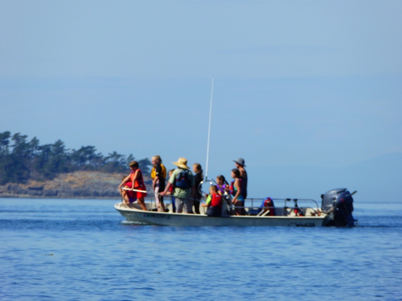 Next up: how many people does a Whaler 17 hold? If you guessed 10, you are wrong, still plenty of space for another 10 in the rear of the boat.