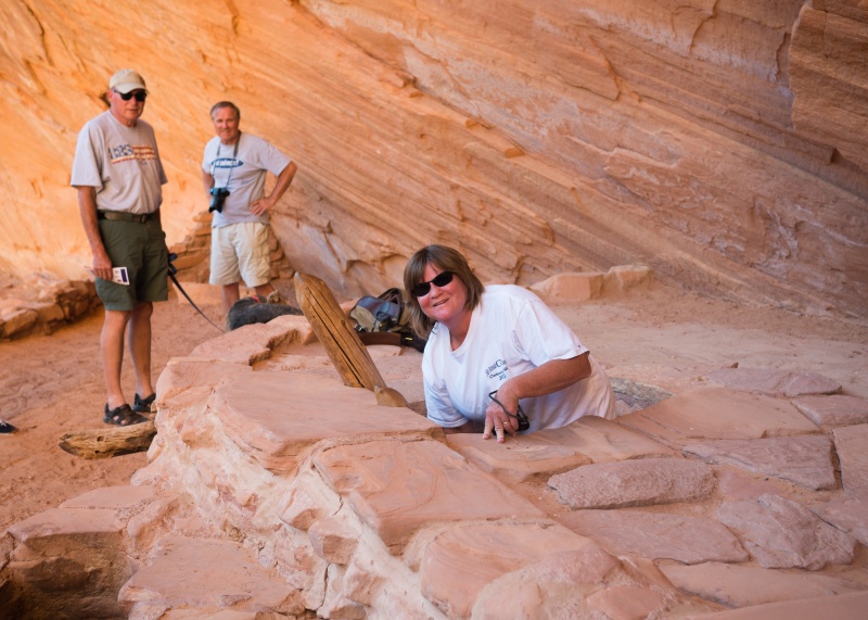 Nick seem to be worried with Marcia descending into the Indian Ruin ceremonial chamber