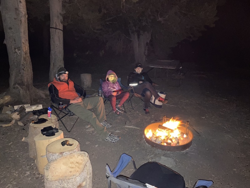 Night at the Eagle Bay campfire.