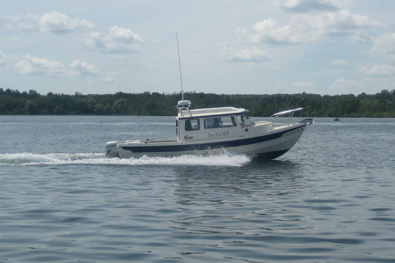 Not-For-Hire running free and trimmed out in the St. Mary's River
