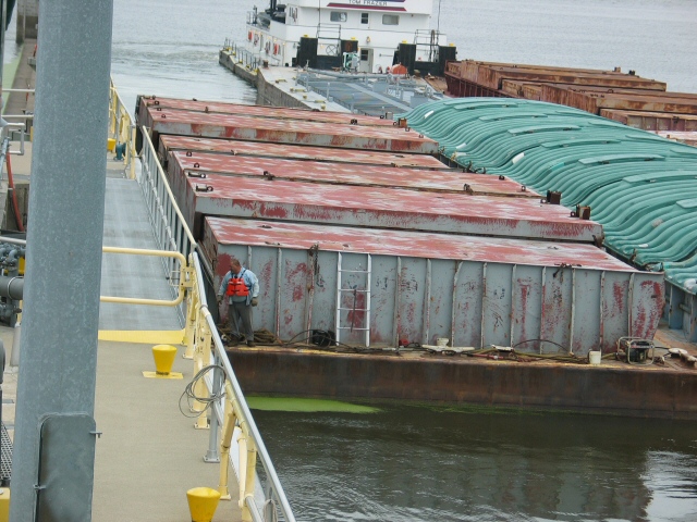 Not much clearance as tow enters