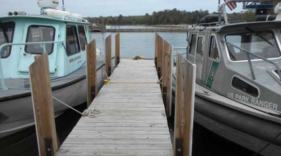 NPS Dock Vertical Rub Rail Installation