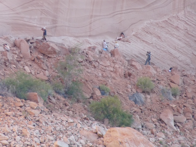 Nude photo class - 5 photogs w/ 3 models across from Forgotten Canyon C Brat group.