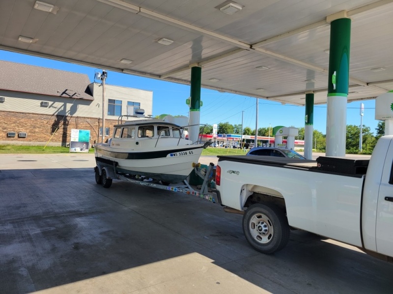 Obligatory gas station photo on way from Neenah, WI to Harris, MN