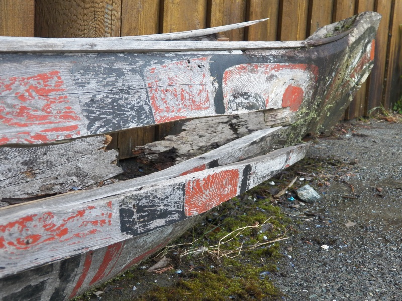 Old dugout canoe.