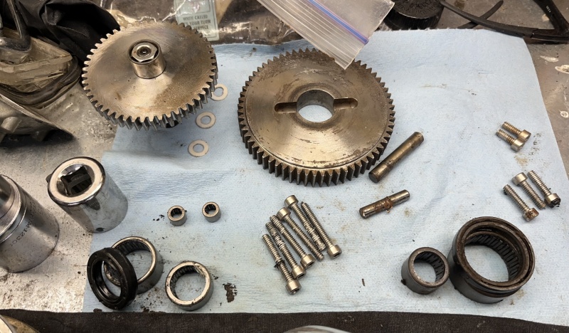 Old seals & bearings.  Gears were cleaned and re-used