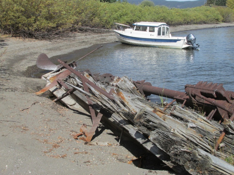Old steamboat wreck on Stevenson Island
