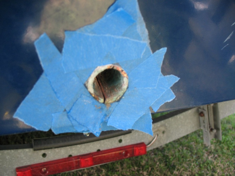 Old tube, beginning cuts. I made them with a hacksaw blade.