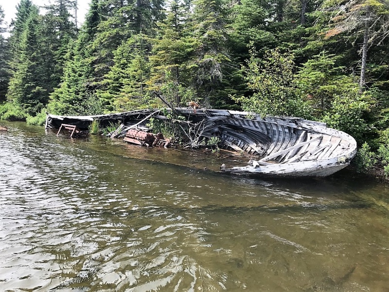 Old wreck in Chippewa Harbor