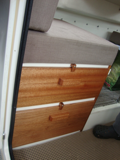 On the C-Dory 'Anonymous'
drawers that replaced the 
water tank