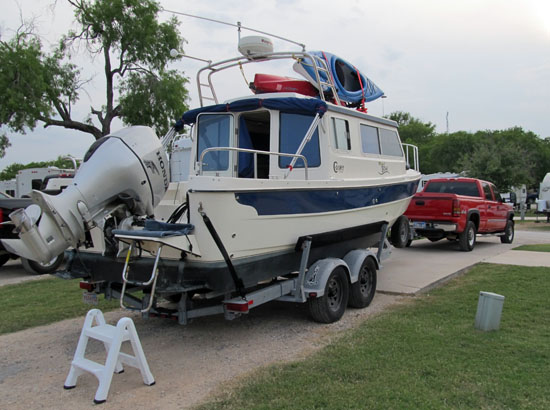 On the road again, and down for the night in an RV park