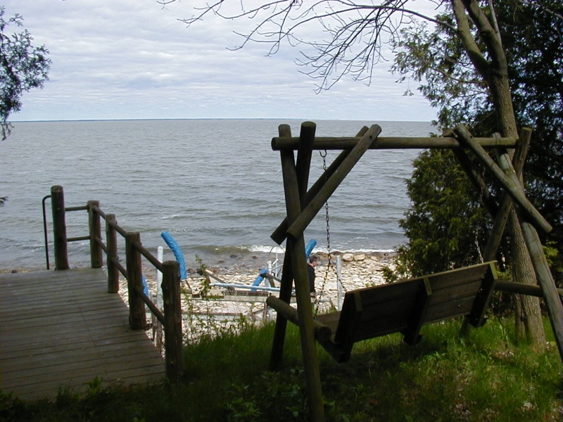 On the shores of Lake Michigan.