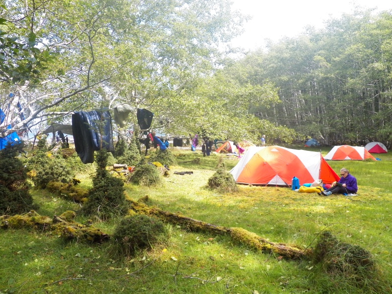 On the third day it cleared enough to hang out everything to dry.