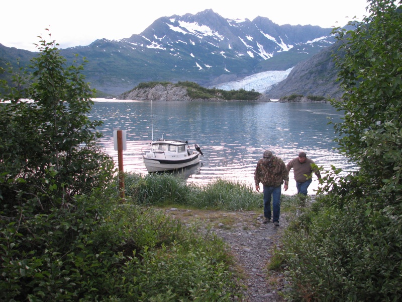 On the trail to the Shoup Bay cabin