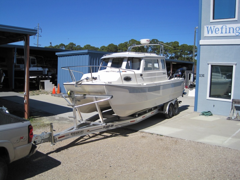 On the trailer at Wefings ready to go to the launch ramp in Apalachicola