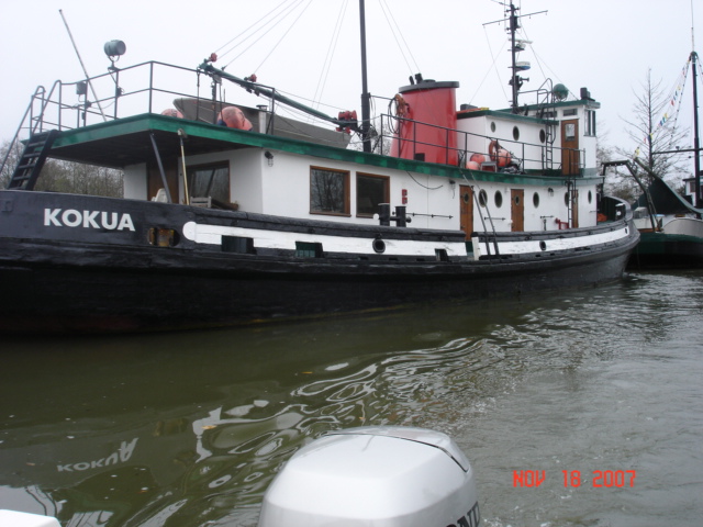 Once owned by Sause Bros. Ocean Towing, the KOKUA towed lumber barges up & down the coast & to Hawaii until the end of its career.