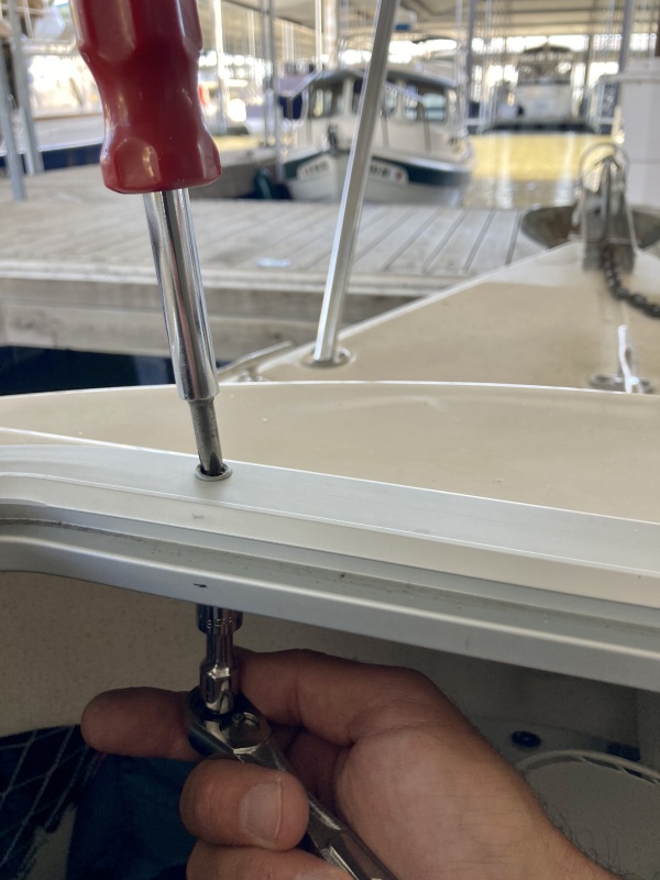 Once the butyl tape started to compress I was diligent about tightening the nuts  equally as I went around so as not to tork the frame or get unequal compression.