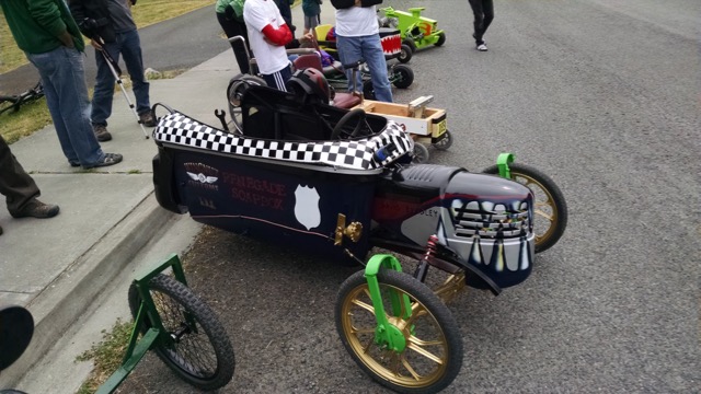 One of the cooler looking soap box derby vehicles.