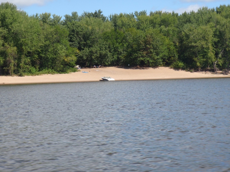One of the many beaches along the upper Mississippi