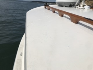 Orange peeled paint on cabin top