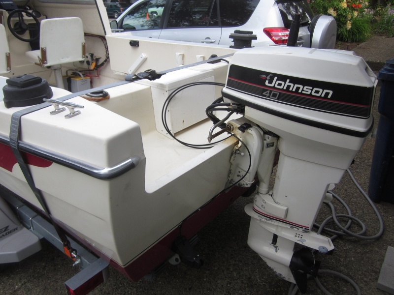 Original Johnson 40, lower unit will need to be re-painted.