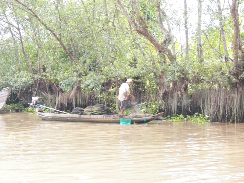 Other forms of fishing, using nets or traps, were common.  The water always looked like this.