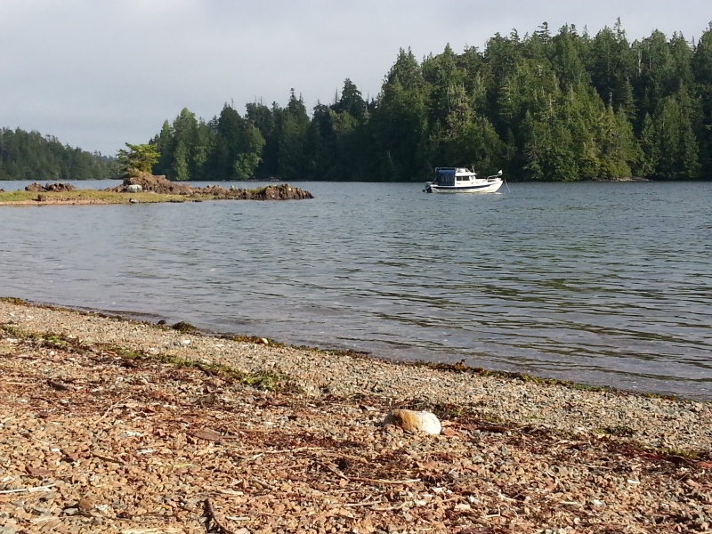 Our anchoring spot for the week in Dodd cove