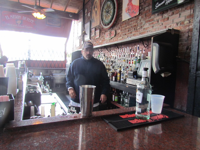 Our bartender has not driven a car in 14 years. This guy is off the grid. He was funny.