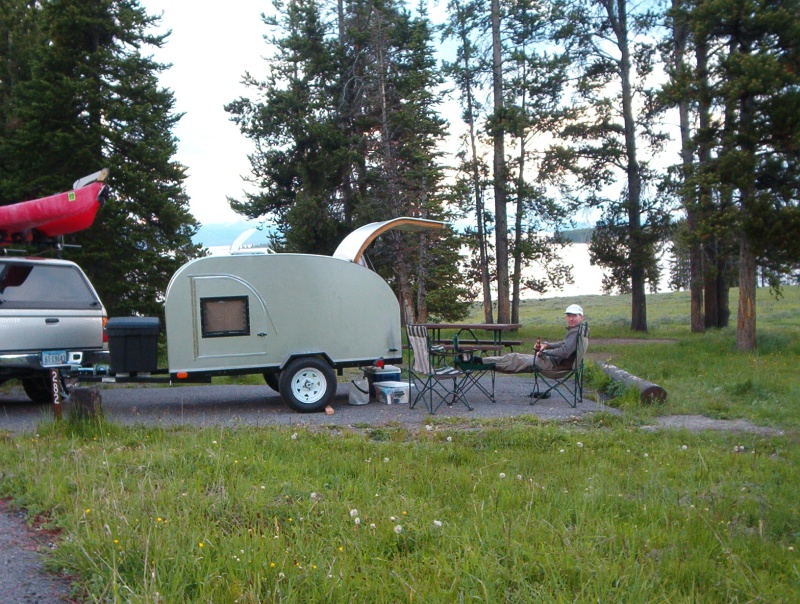 Our First Teadrop camper build 4X8. Warm dry camping on a budget.