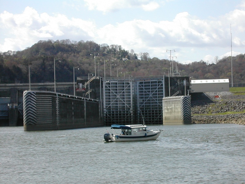 Our guides aboard Gypsy below Cordell Hull Lock & Dam
