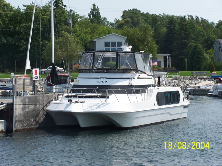 Our third big boat.  A 1997 45' Stolkraft was used for the bulk of the Great Circle Loop. We decided to pick up the trip after Mary had healed so we got the Stolkraft. This was the beginning of my love of catamarans.  Great handling cat but liked our retirement fund as much as we did.