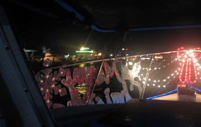 Our view - hard to see through the lights
