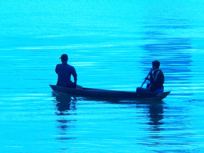 Out for an evening paddle.