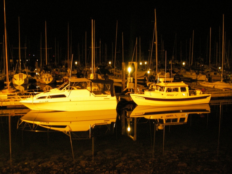 Over night at Port Townsend with the Julie Anne crew.  Dark night on the water.