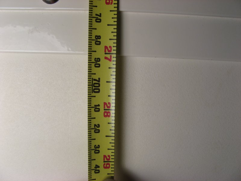 Overall window height (not cutout) is 27".