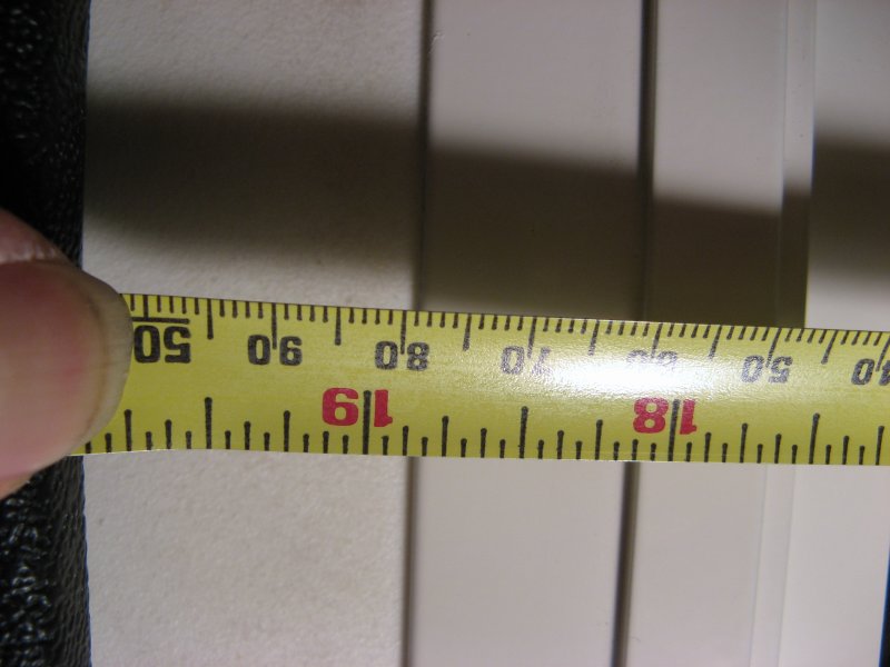 Overall window width (not cutout) is 18 7/8"