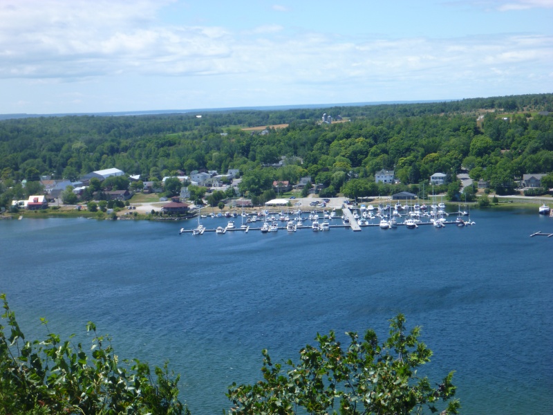 P1020470 An overlook looking over at Gore Bay on the North Channel