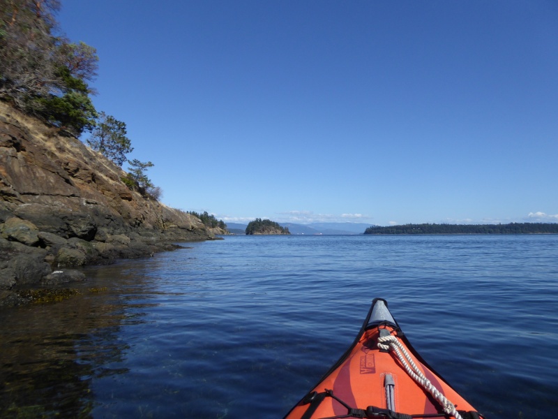 Paddling out of Eagle Harbor