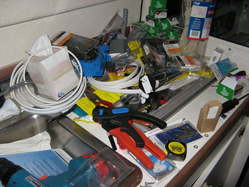 Parts pile.