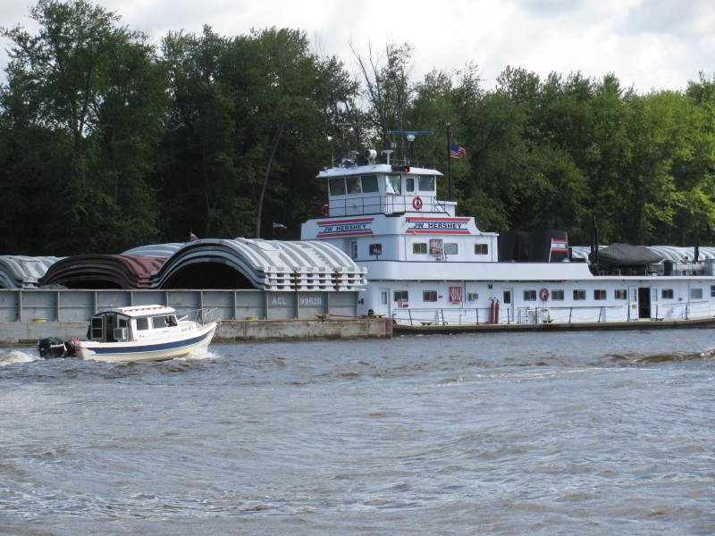 Passing barge