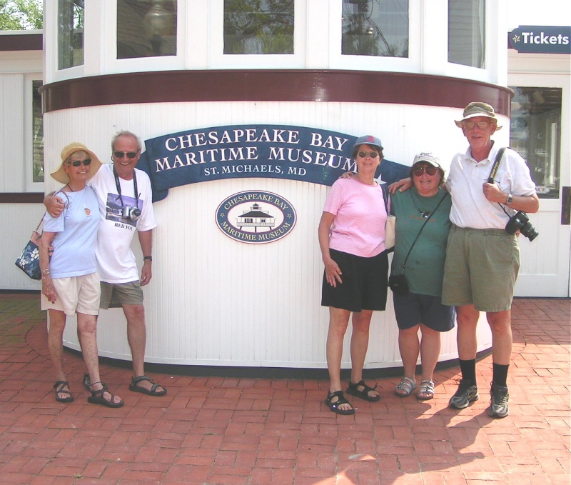 (Pat Anderson) Bill and El on left, Penny, George and Patty on right, at Chesapeake Bay Maritime Museum